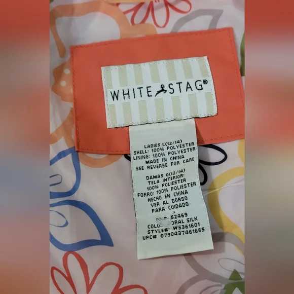 White Stag women's orange waterproof rain jacket size Large - Picture 6 of 11